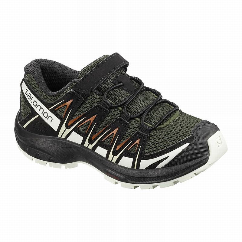 Salomon XA PRO 3D K Zapatillas Trail Running Niños - Verde Oscuro / Negras - Colombia (83172-CANW)